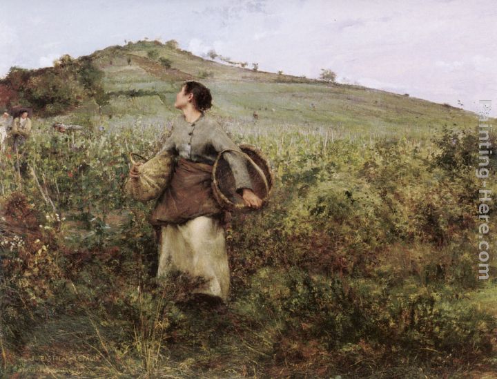 At Harvest Time painting - Jules Bastien-Lepage At Harvest Time art painting